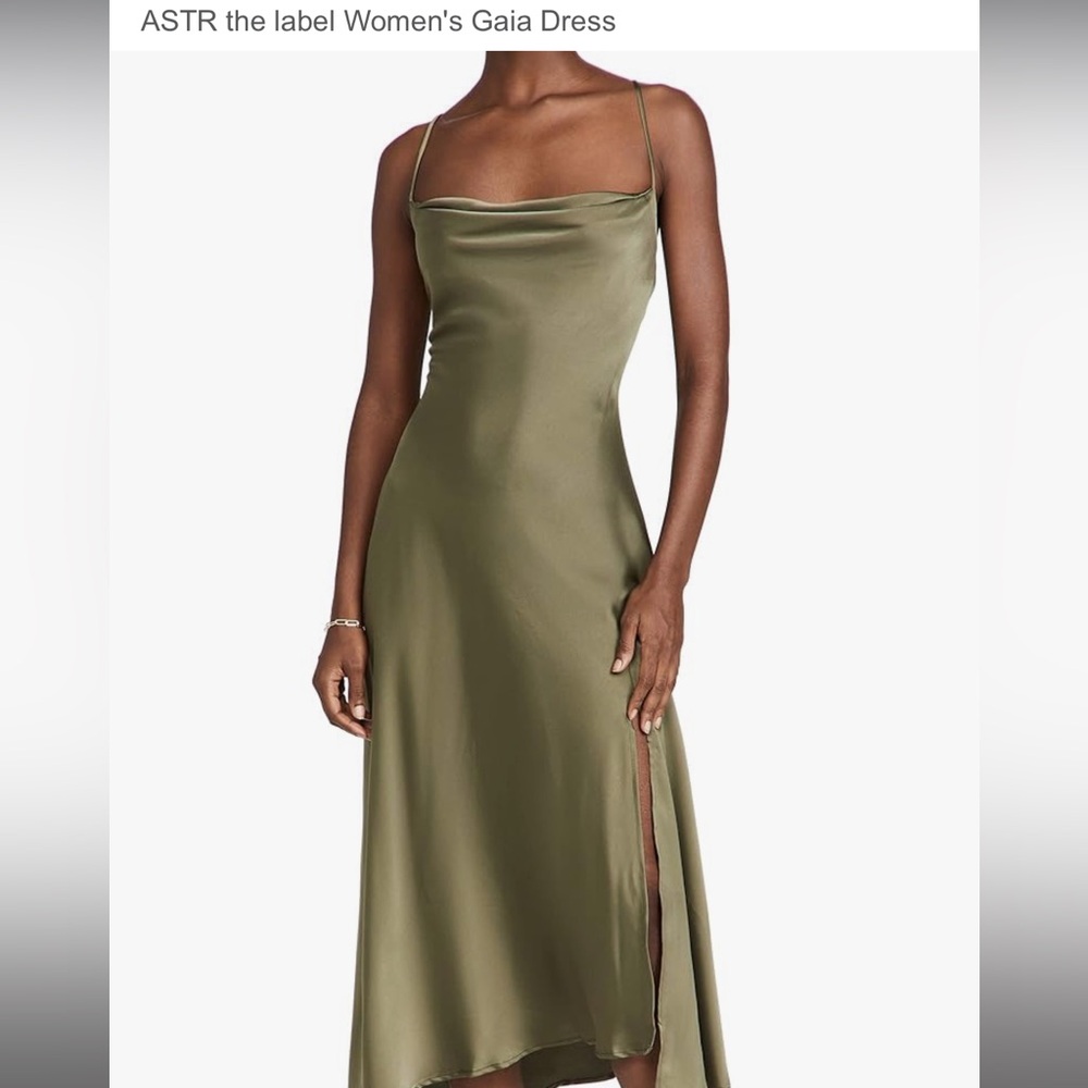 Astr Green Asymmetrical A-Line Midi Skirt
